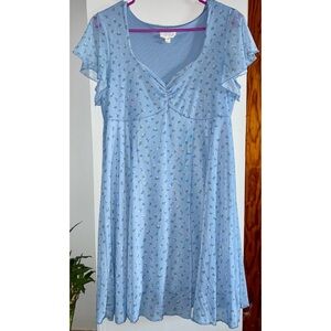 See You Monday | Sky Blue Floral Dress 🩵